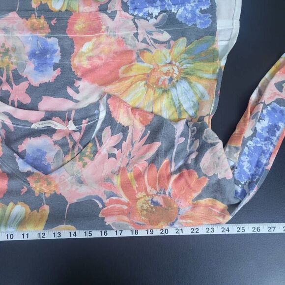 Soft Surroundings Womens Petite Large PL Watercolor Floral Tunic Top Sweater - Picture 6 of 7